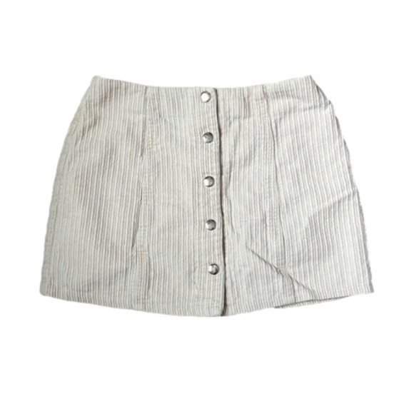 Forever 21 Beige Corduroy Button Up Miniskirt - Picture 1 of 4